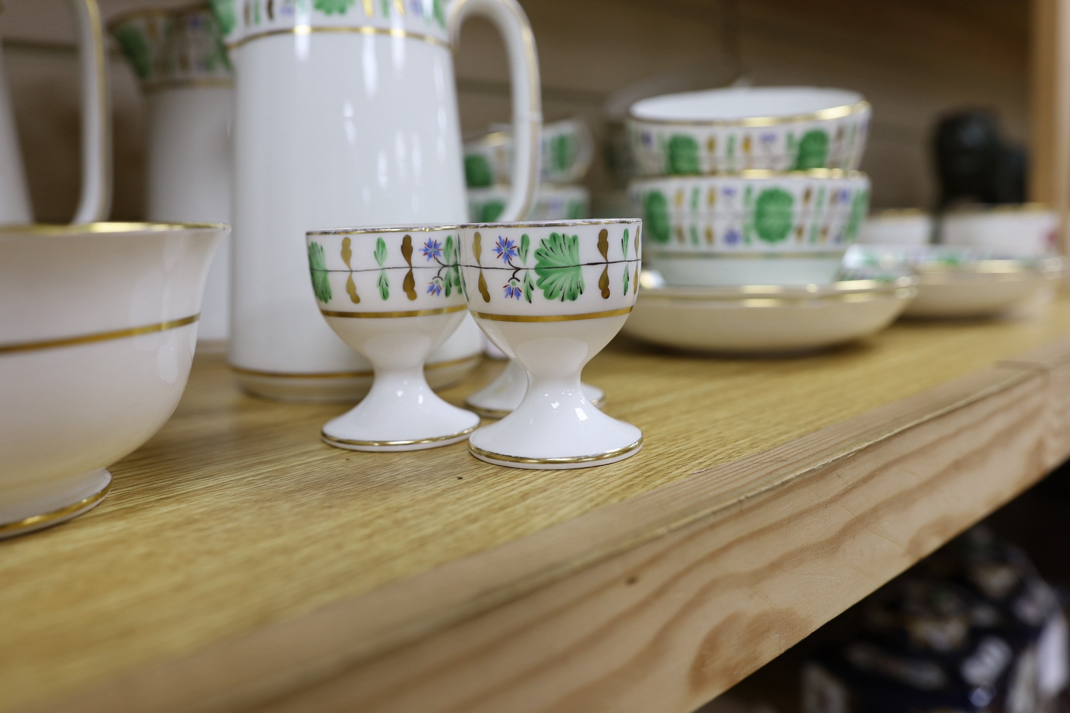 A T. Goode & Co part tea and coffee set and Worcester cups and saucers